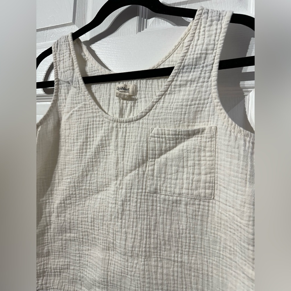 UpWest Cream Boxy Tank Top (XS) - Picture 6 of 16